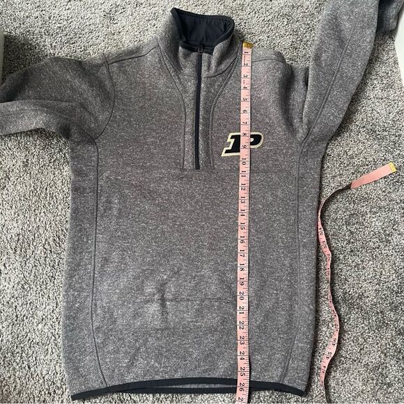 ANTIGUA PURDUE BOILERMAKERS MENS GREY FORTUNE LONG SLEEVE 1/4 ZIP PULLOVER - Picture 11 of 12